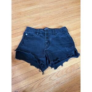 Black Denim Shorts - Large